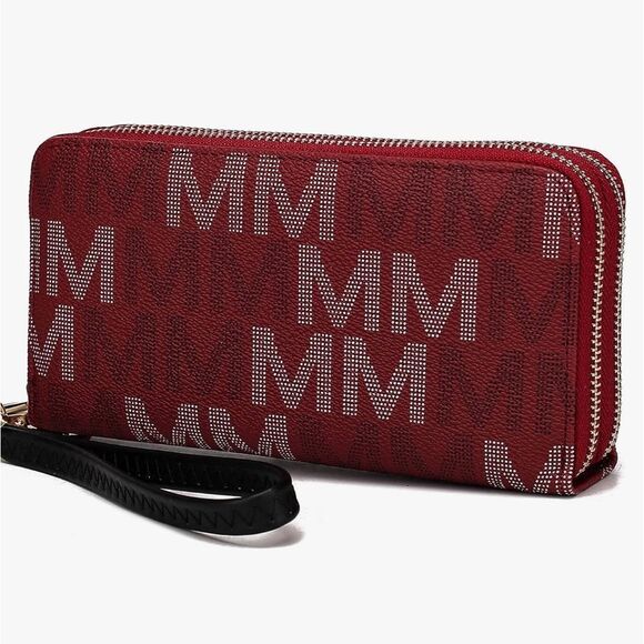 MKF Collection Red Wristlet/ Wallet with detachable Strap - Picture 1 of 8
